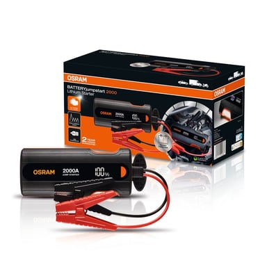 OSRAM BATTERYjumpstart 2000 12-V-Starthilfegerät, 2000 A – OJS040